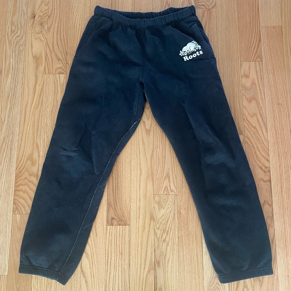 Roots fleece lined grey/black Sweatpants